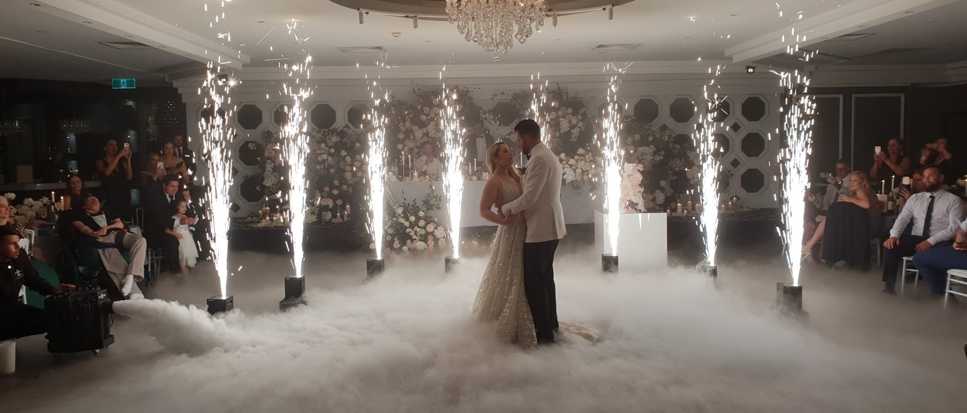 Cold spark wedding